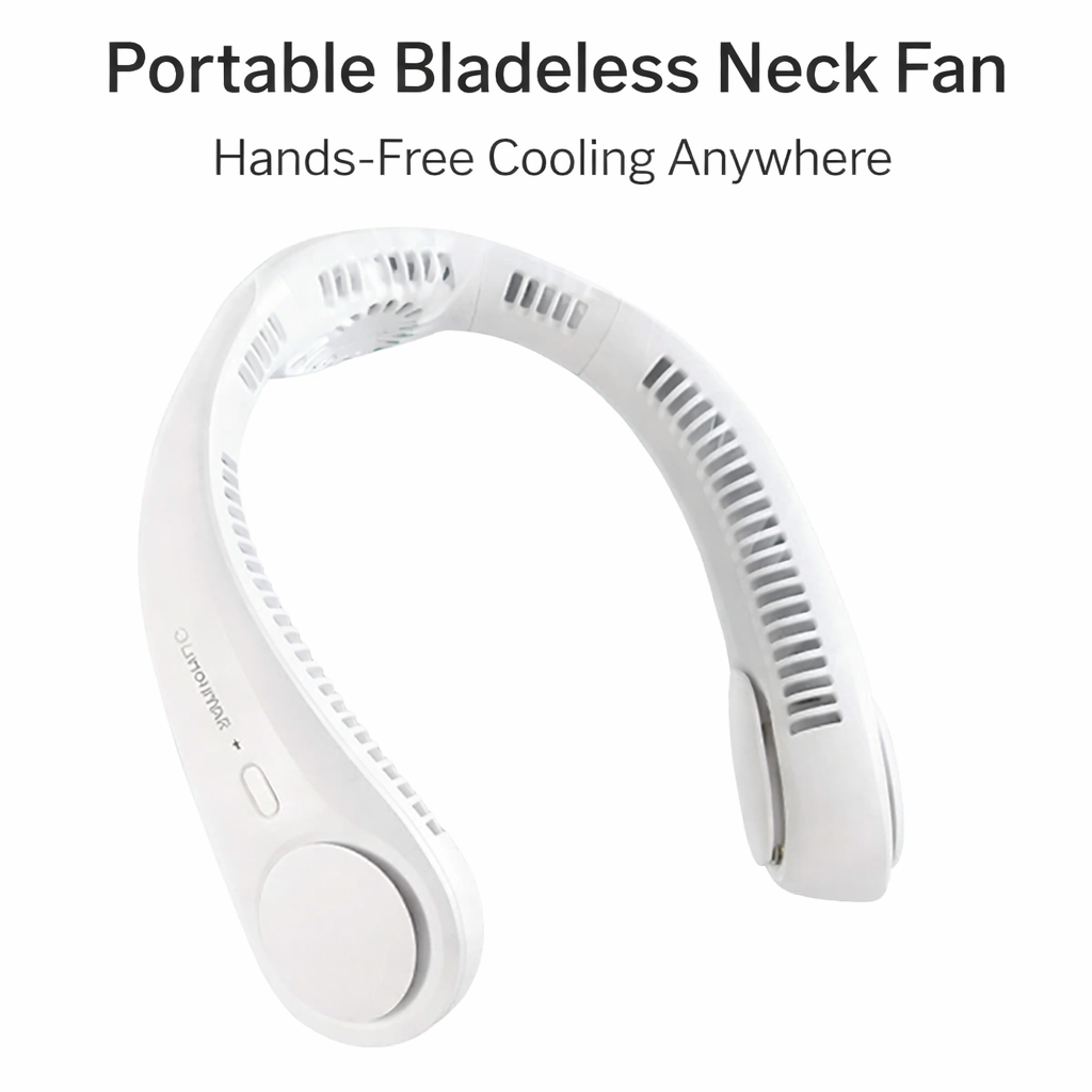 Portable Bladeless Hanging Rechargeable Neck Fan  Hands-Free | USB Rechargeable | Lightweight | 360° Cooling