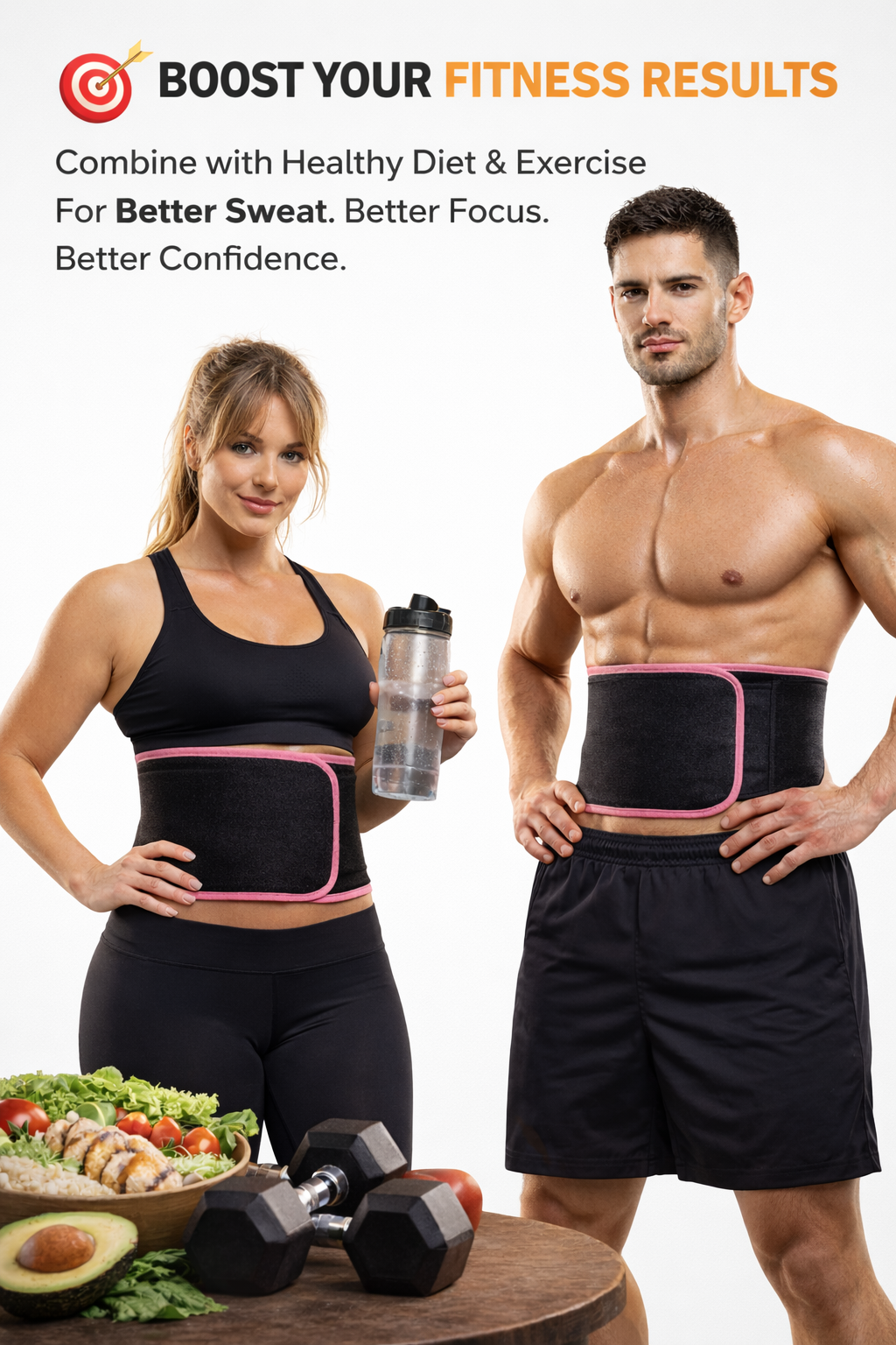 Hight Quality Sweat Waist Trimmer Belt for Women & Men  Fat Burning | Tummy Control | Sauna Effect | Workout Support