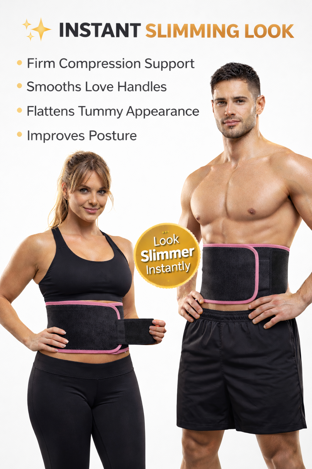Hight Quality Sweat Waist Trimmer Belt for Women & Men  Fat Burning | Tummy Control | Sauna Effect | Workout Support